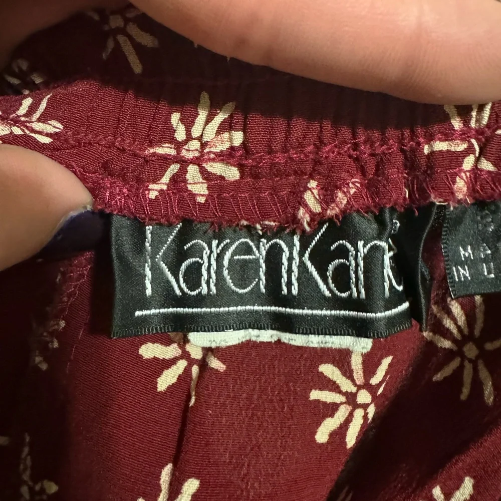 Womens Karen Kane Red And Blue Floral Skirt Size 8 Made In USA